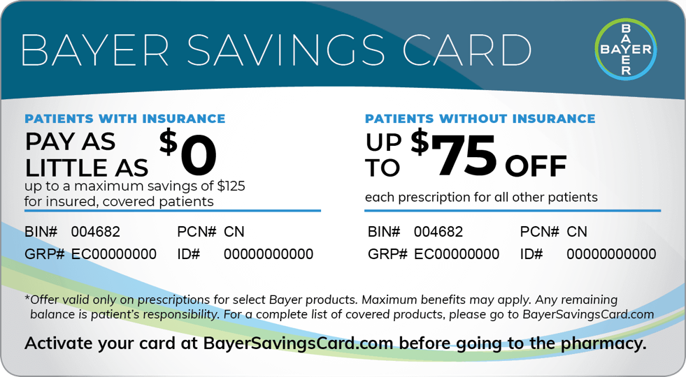 Bayer savings card