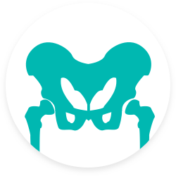 Postmenopausal osteoporosis icon